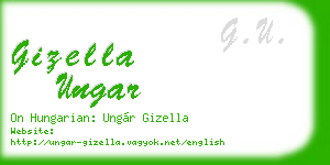 gizella ungar business card